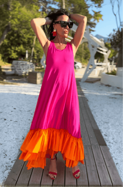 Flounces maxi Dress CARMEN - EUG Fashion EugFashion 