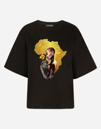 Gold African Woman T-shirt - EUG Fashion