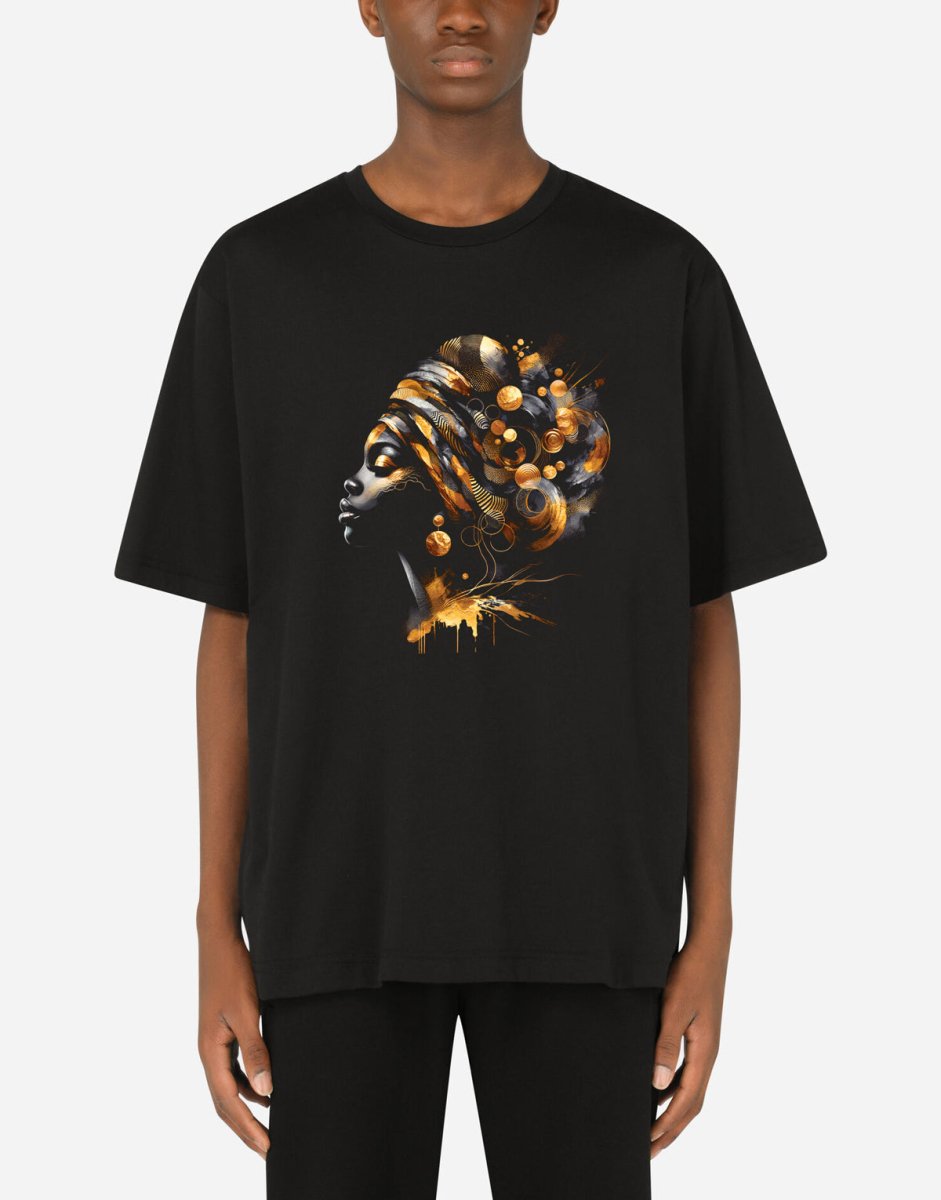 Gold African woman Tshirt - EUG Fashion EugFashion 