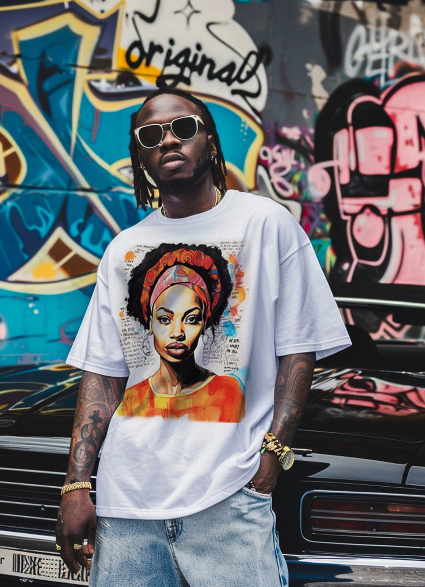 Graphic African woman T shirt - EUG Fashion