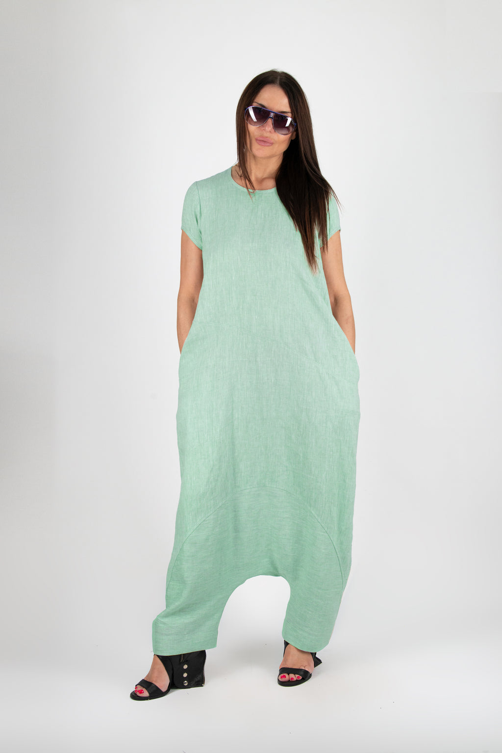 Harem Linen Jumpsuit - Ruth