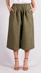 Elegant Linen Pants - Capri