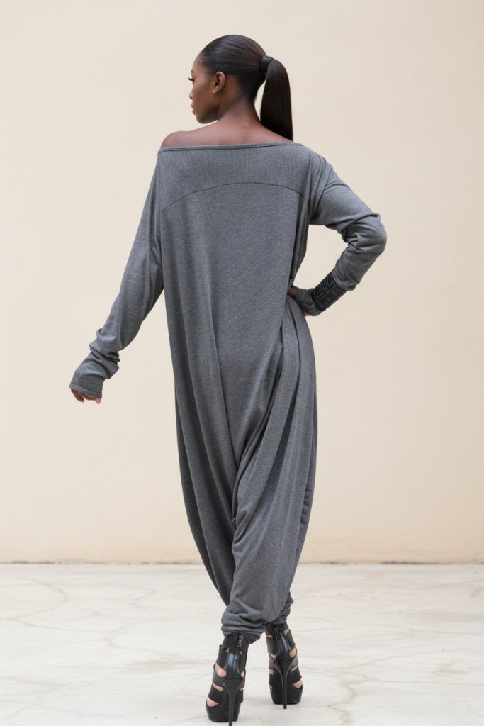 Grey Harem Jumpsuit Marla - EUG Fashion
