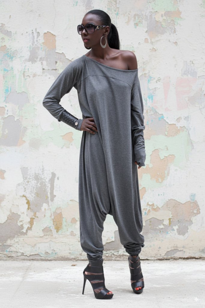 Grey Harem Jumpsuit Marla - EUG Fashion