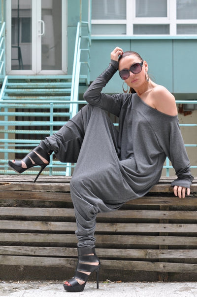 Grey Harem Jumpsuit Marla - EUG Fashion EugFashion 