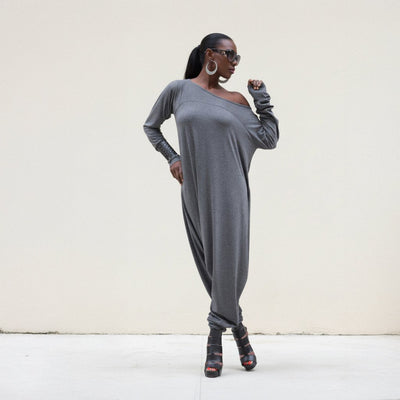 Grey Harem Jumpsuit Marla - EUG Fashion EugFashion 