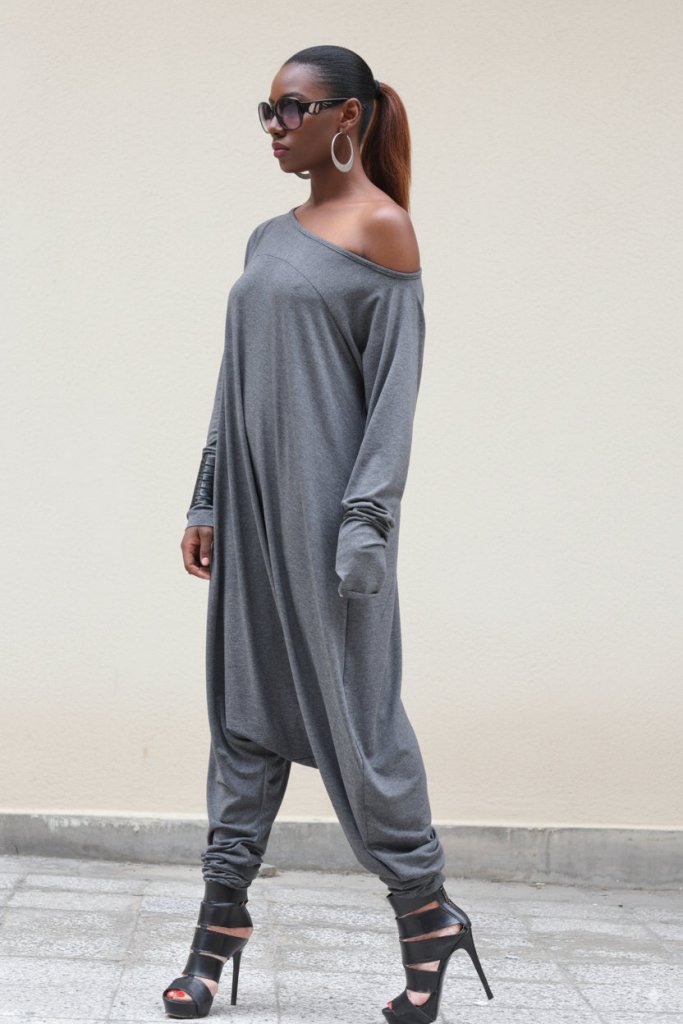Grey Harem Jumpsuit Marla - EUG Fashion EugFashion 