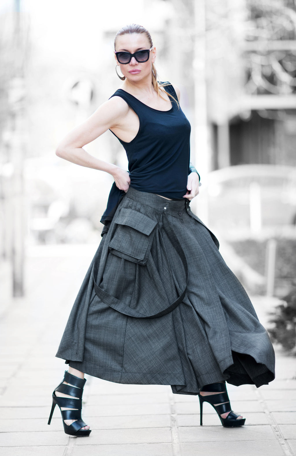 Asymmetrical Long Skirt - Zefira