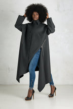 Grey Wool Women Coat FEDERICA - EUG Fashion