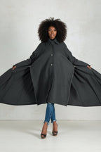Grey Wool Women Coat FEDERICA - EUG Fashion