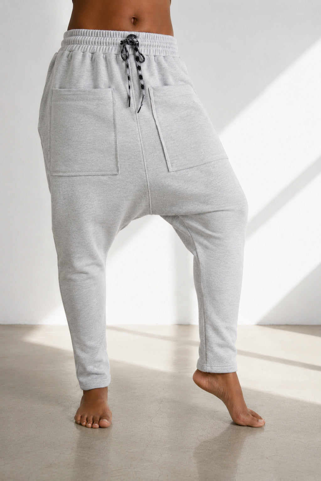 Light grey harem pants Megan — EUG Fashion #light-grey