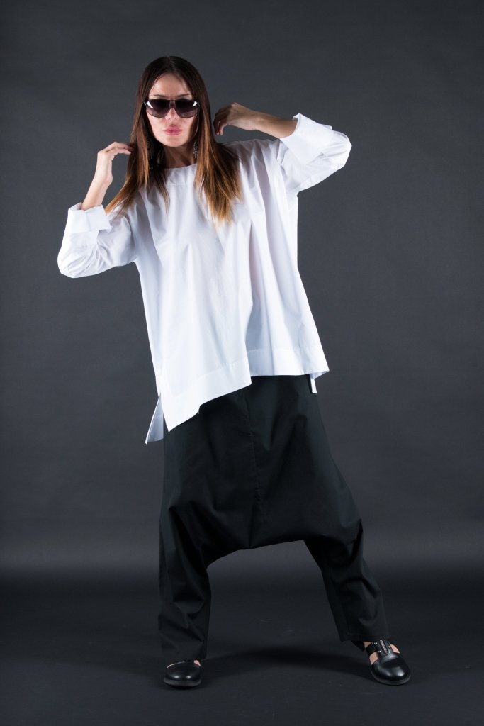 Harem Drop Crotch Pants KONY - EUG Fashion