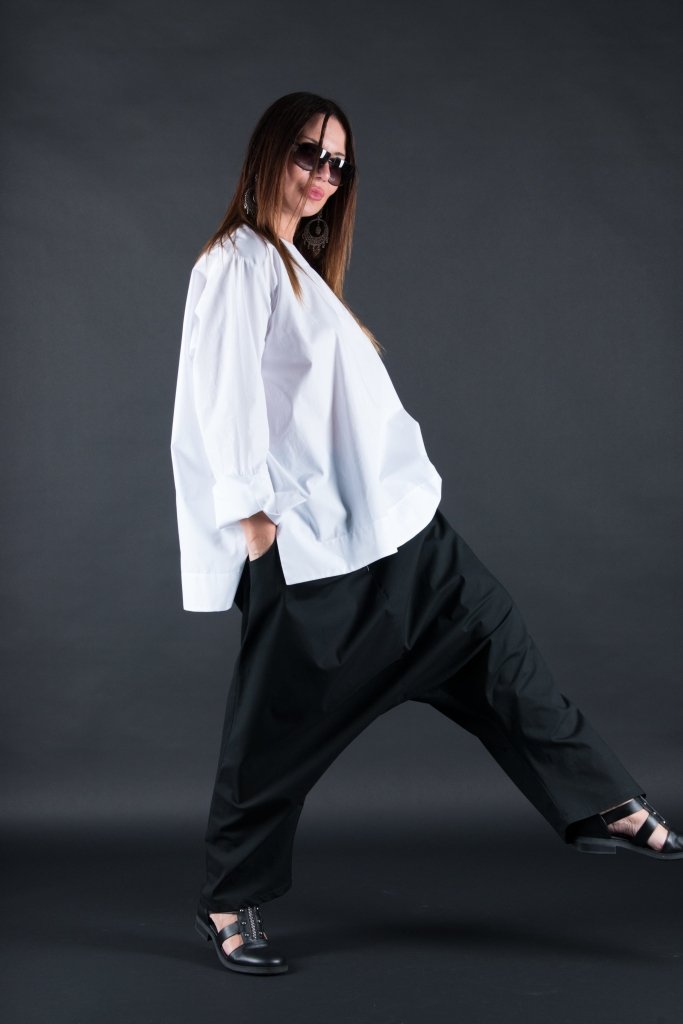 Harem Drop Crotch Pants KONY - EUG Fashion