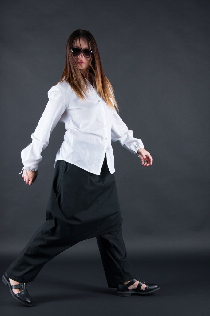Harem Drop Crotch Pants KONY - EUG Fashion