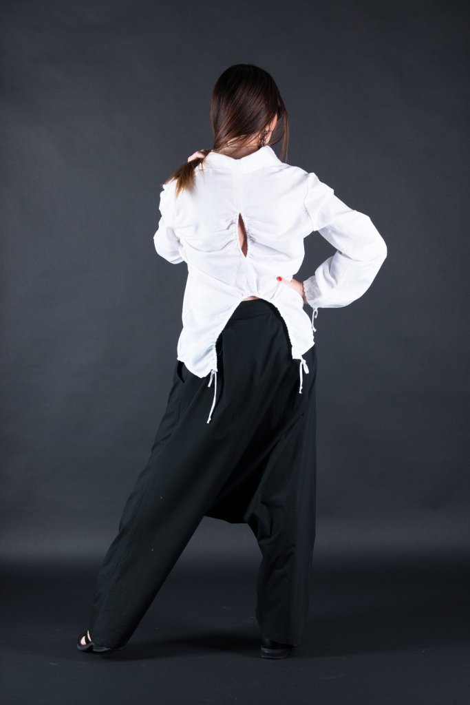 Harem Drop Crotch Pants KONY - EUG Fashion