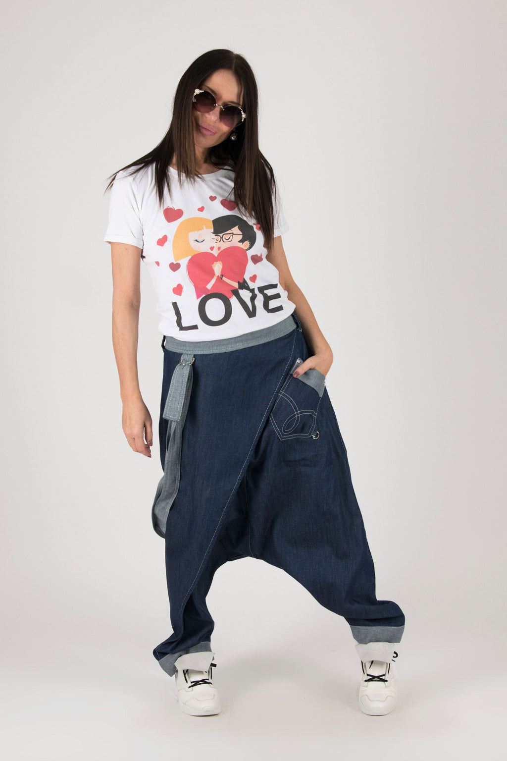 harem jeans pants - EUG fashion