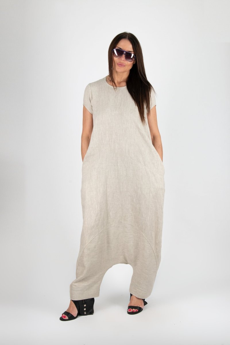 Harem Linen Jumpsuit RUTH - EUG Fashion EugFashion 