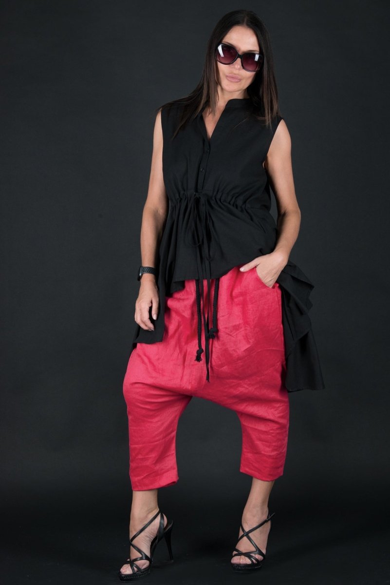 Harem Linen Pants daniela - EUG Fashion EugFashion 