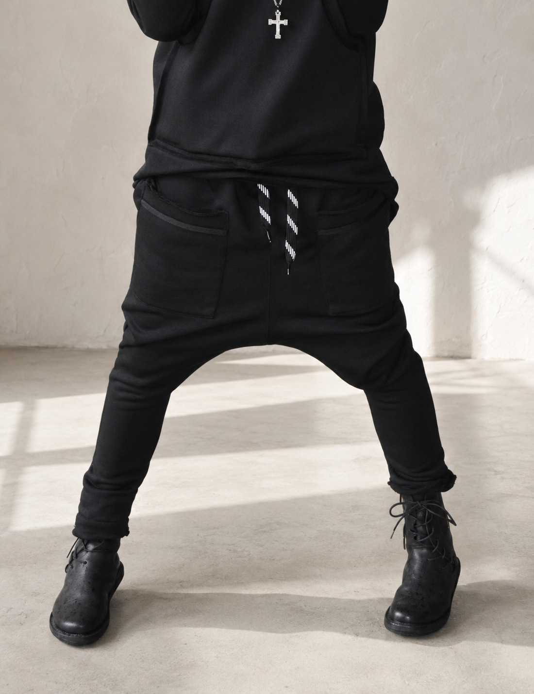 Black harem pants Megan — EUG Fashion #black
