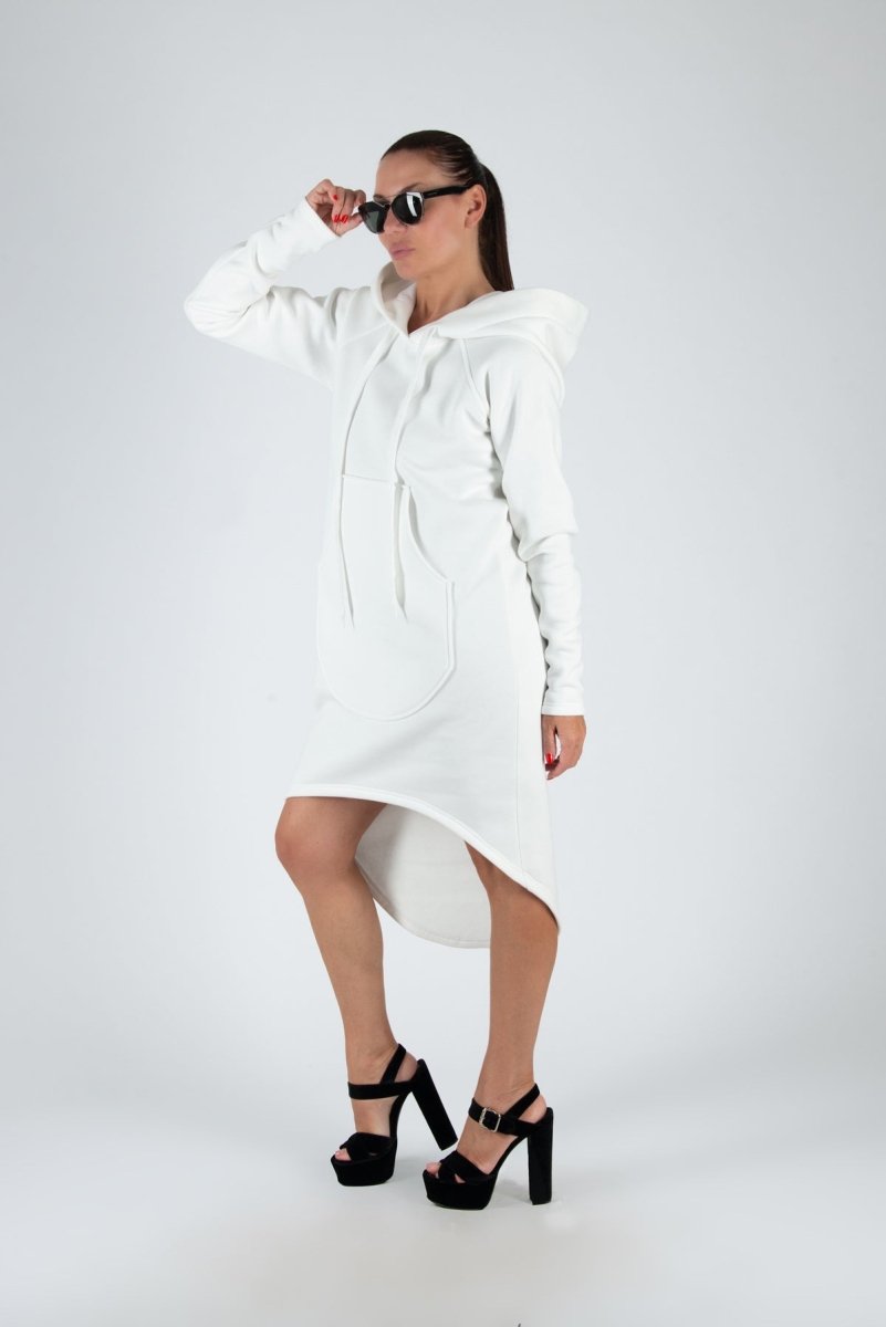 Hooded Asymmetric Dress TAYLOR - EUG Fashion EugFashion 