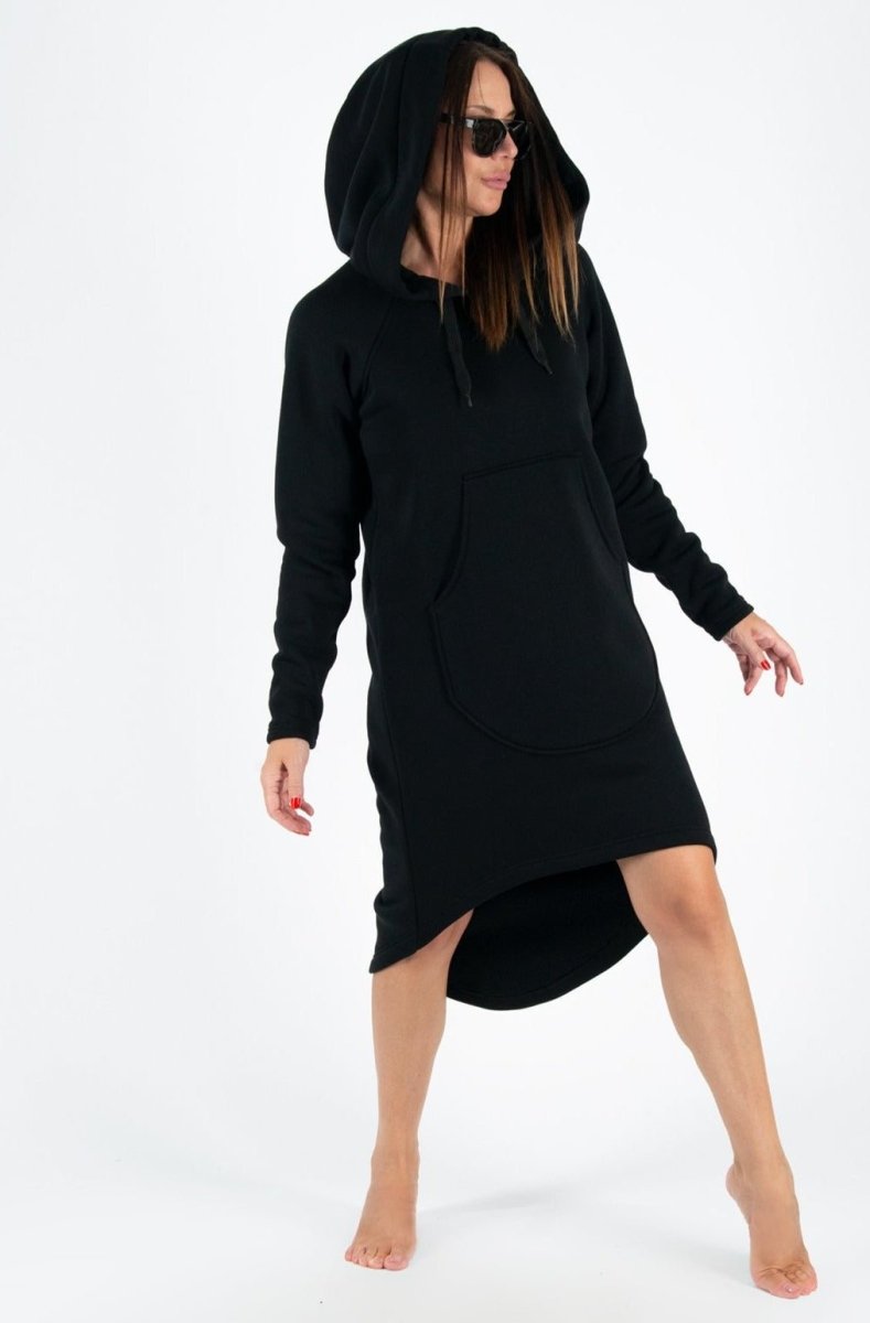 Hooded Asymmetric Dress TAYLOR - EUG Fashion EugFashion 