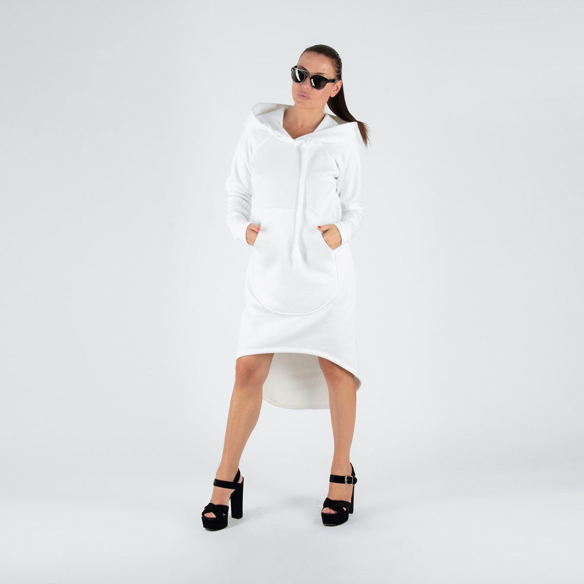 Hooded Asymmetric Dress TAYLOR - EUG Fashion EugFashion 