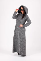 Hooded Knitted Dress - Linda