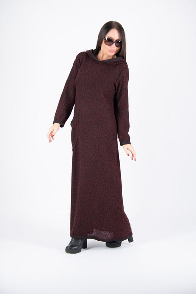 Hooded Knitted Dress LINDA - EUG FASHION EugFashion 