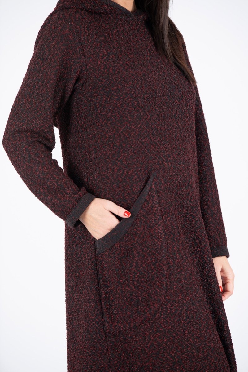 Hooded Knitted Dress LINDA - EUG FASHION EugFashion 