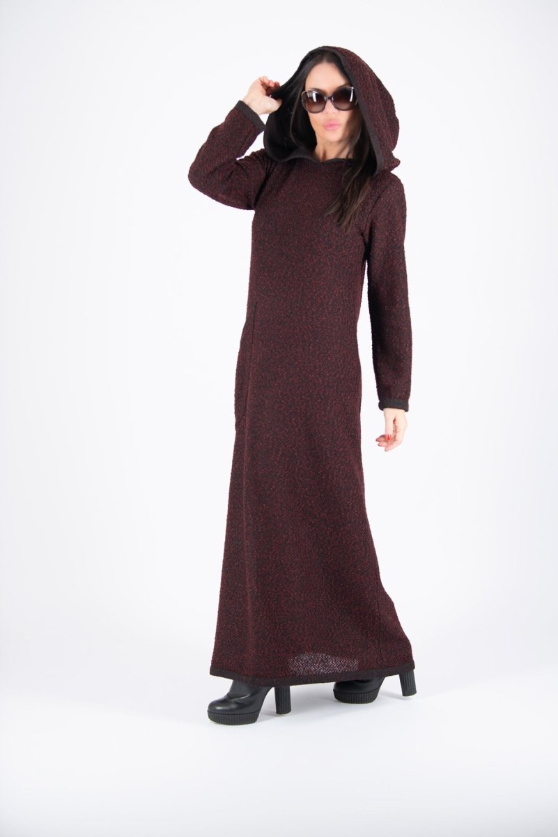 Hooded Knitted Dress LINDA - EUG FASHION EugFashion 