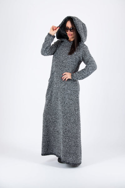 Hooded Knitted Dress LINDA BF - EUG FASHION EugFashion 