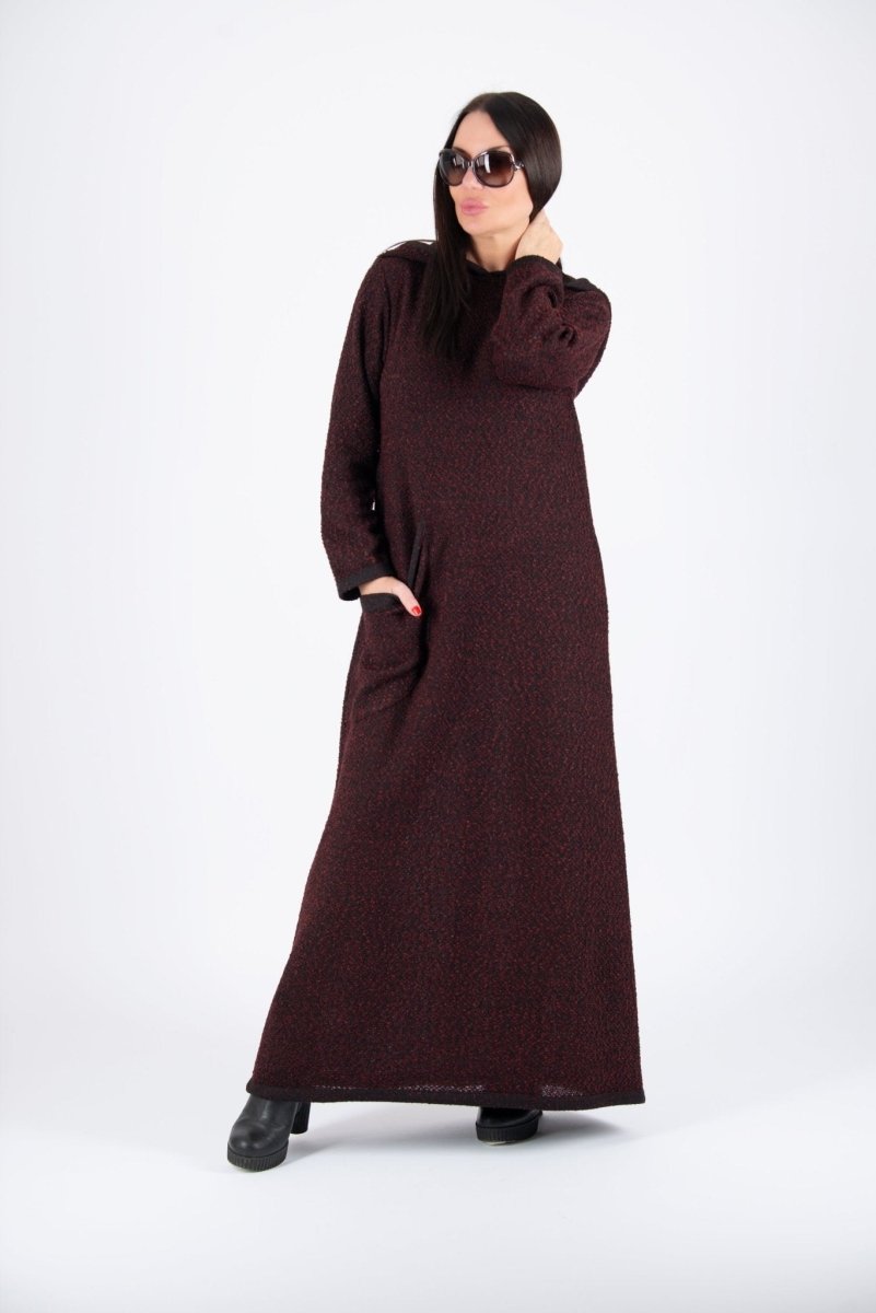 Hooded Knitted Dress LINDA BF - EUG FASHION EugFashion 