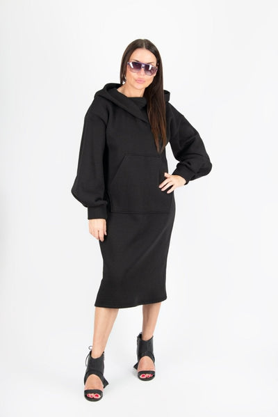 Hooded Long Dress SOFIA - EUG Fashion EugFashion 