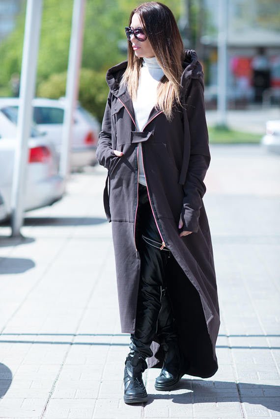 Hooded Long Jacket BETHANY - EUG Fashion