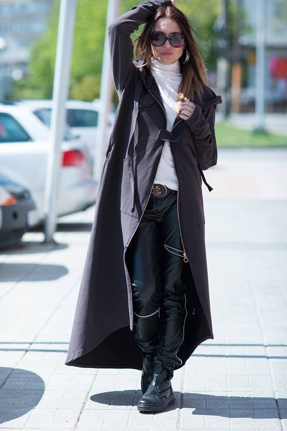 Hooded Long Jacket BETHANY - EUG Fashion