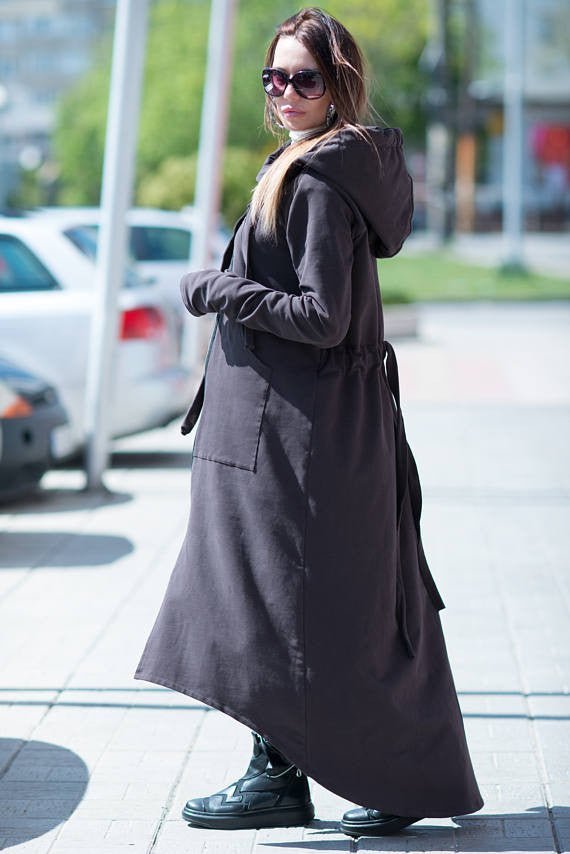 Hooded Long Jacket BETHANY - EUG Fashion EugFashion 