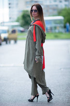 Hooded Print Cotton Vest ANGELA - EUG Fashion