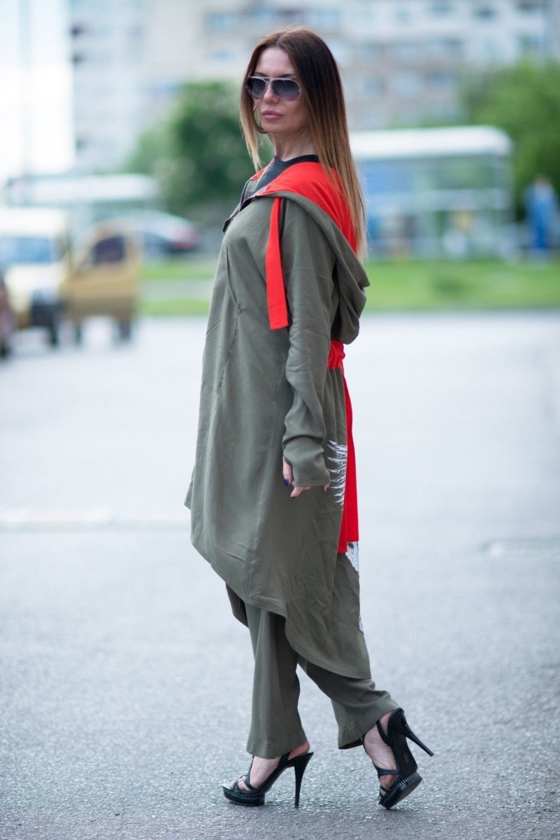 Hooded Print Cotton Vest ANGELA - EUG Fashion