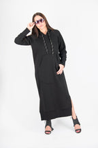 Hooded Sweatshirt Dress SUZANA - EUG Fashion