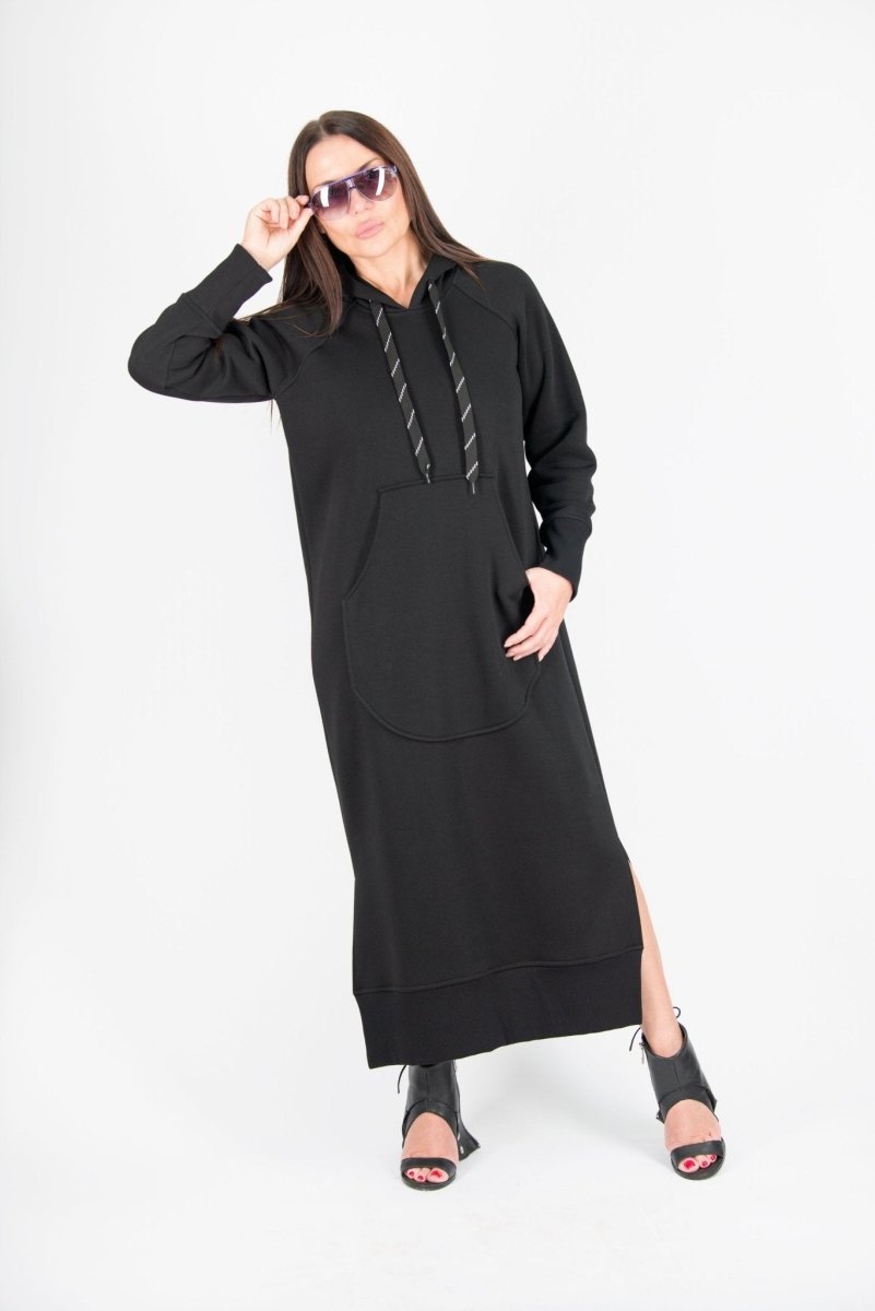 Hooded Sweatshirt Dress SUZANA - EUG Fashion EugFashion 