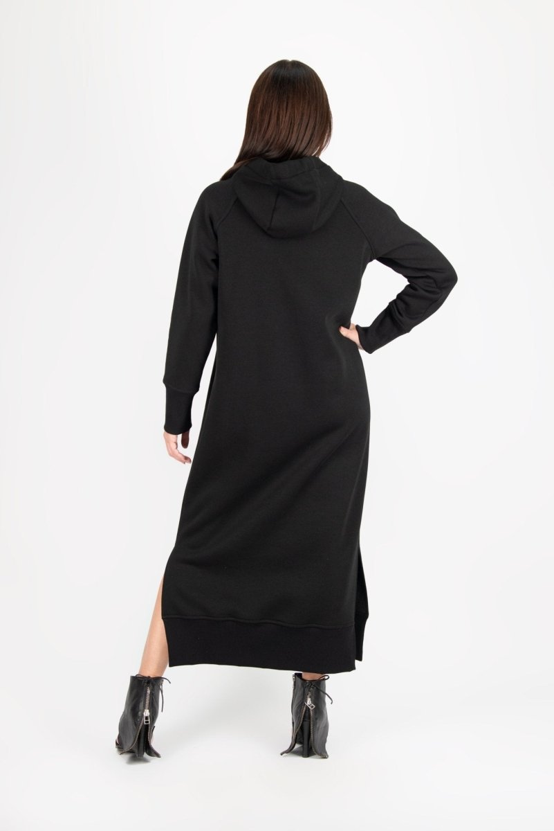 Hooded Sweatshirt Dress SUZANA - EUG Fashion