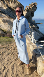 Hooded Sweatshirt Dress SUZANA - EUG Fashion