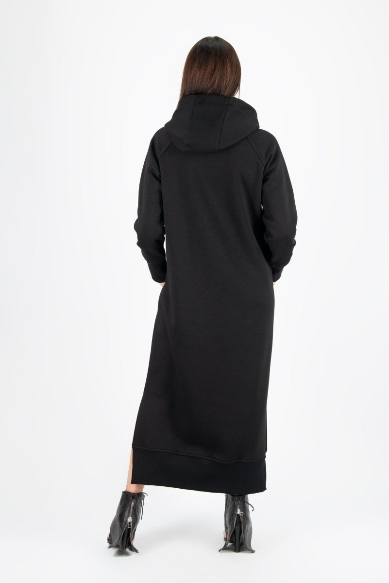 Hooded Sweatshirt Dress SUZANA - EUG Fashion