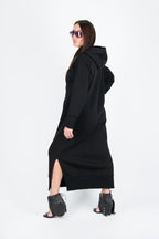 Hooded Sweatshirt Dress SUZANA - EUG Fashion