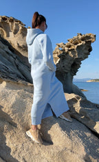Hooded Sweatshirt Dress SUZANA - EUG Fashion