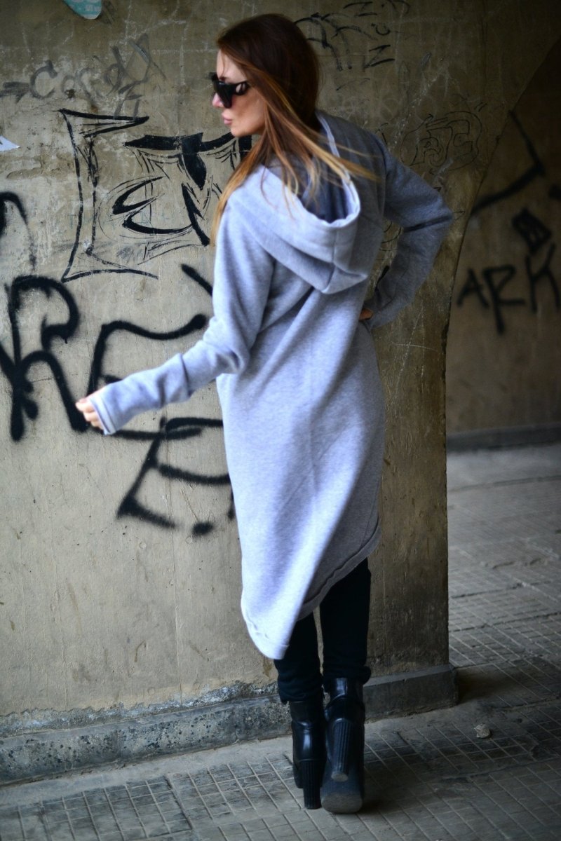 Hooded Warm Dress Ribbed Edge MELINDA - EUG Fashion