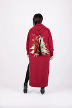 Hooded Zipper Print Vest TRANI - EUG Fashion