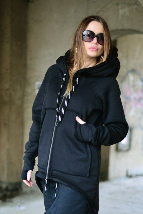 Hooded Zipper Sweatshirt MELISSA - EUG Fashion