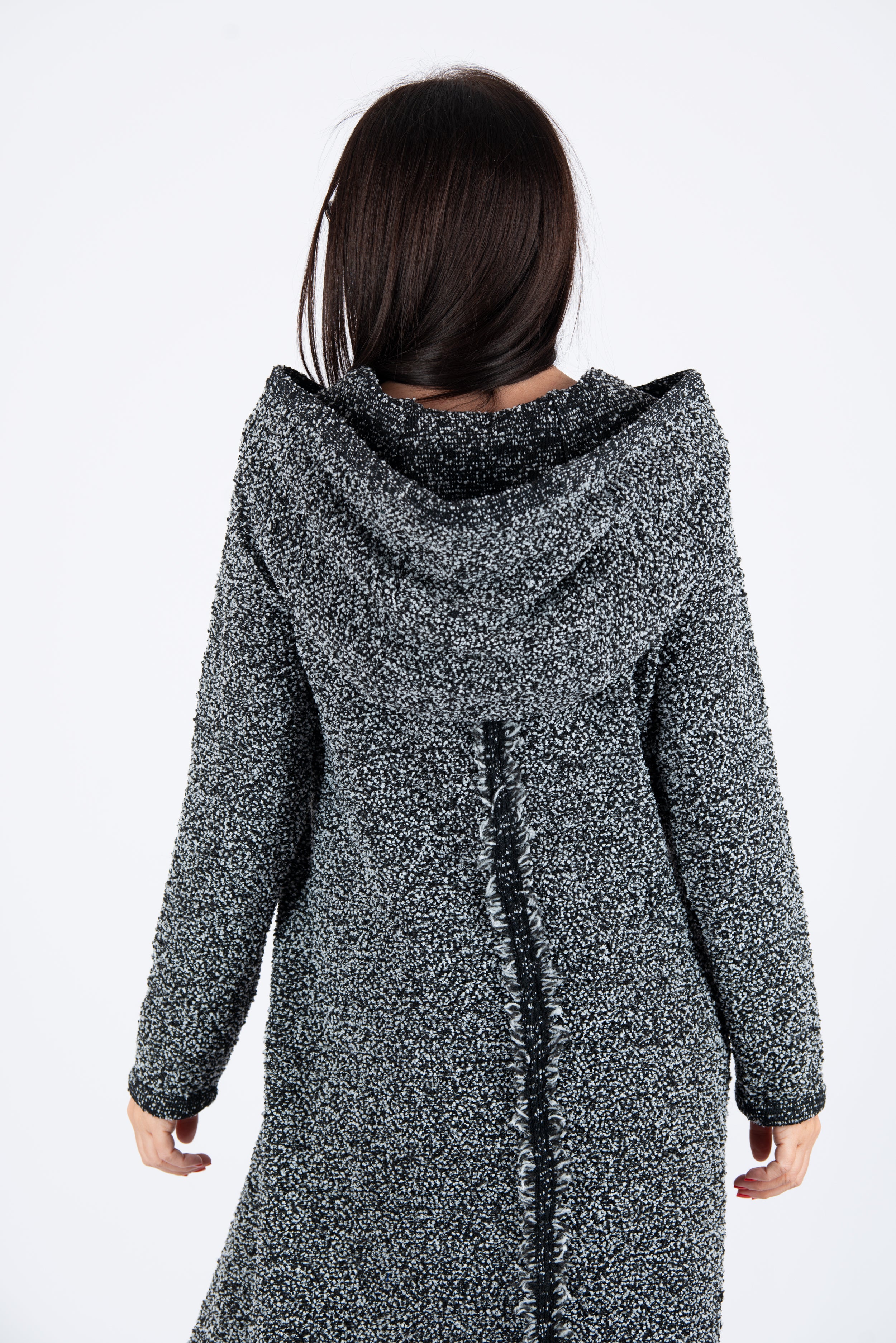 Hooded Knitted Dress - Linda