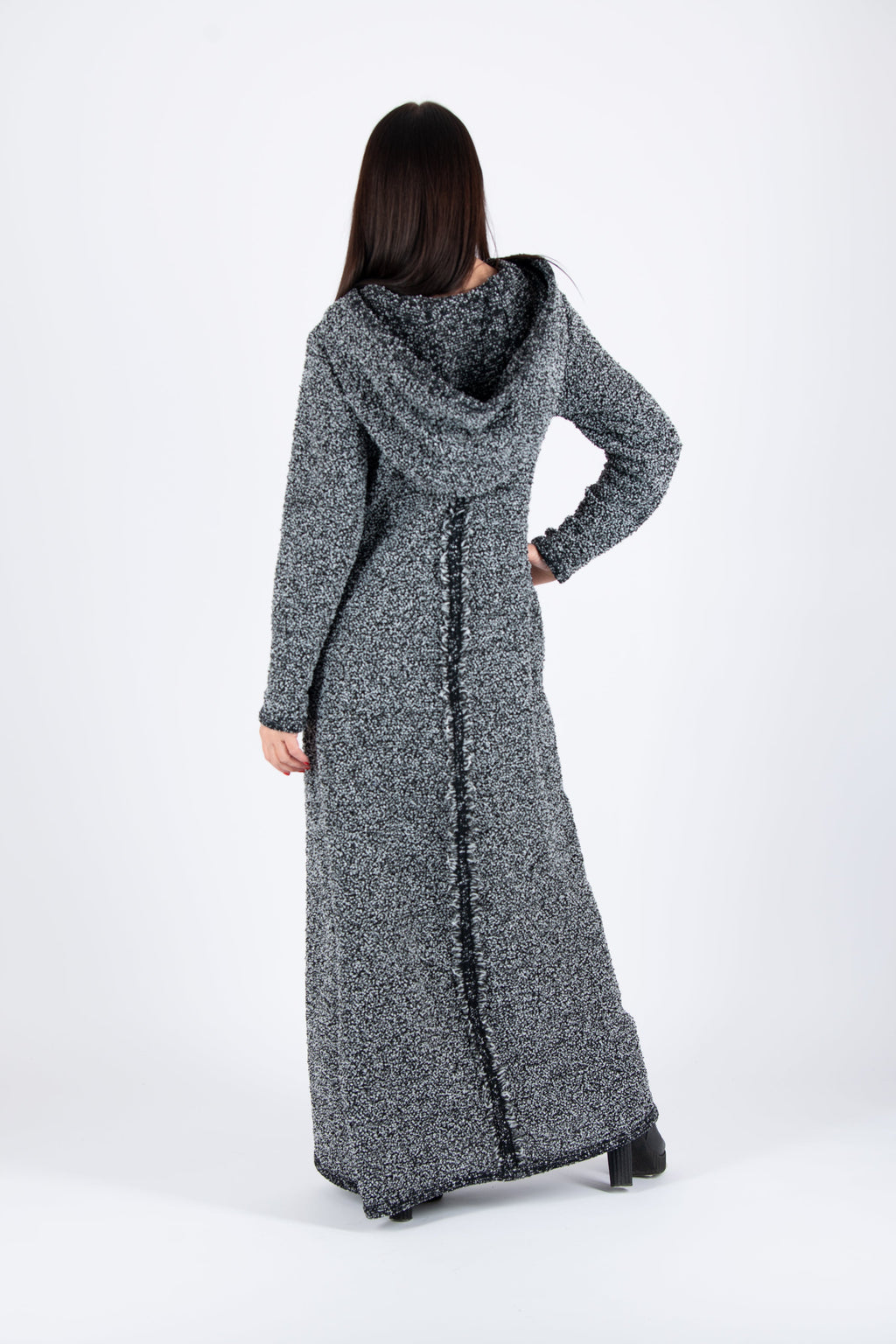 Hooded Knitted Dress - Linda